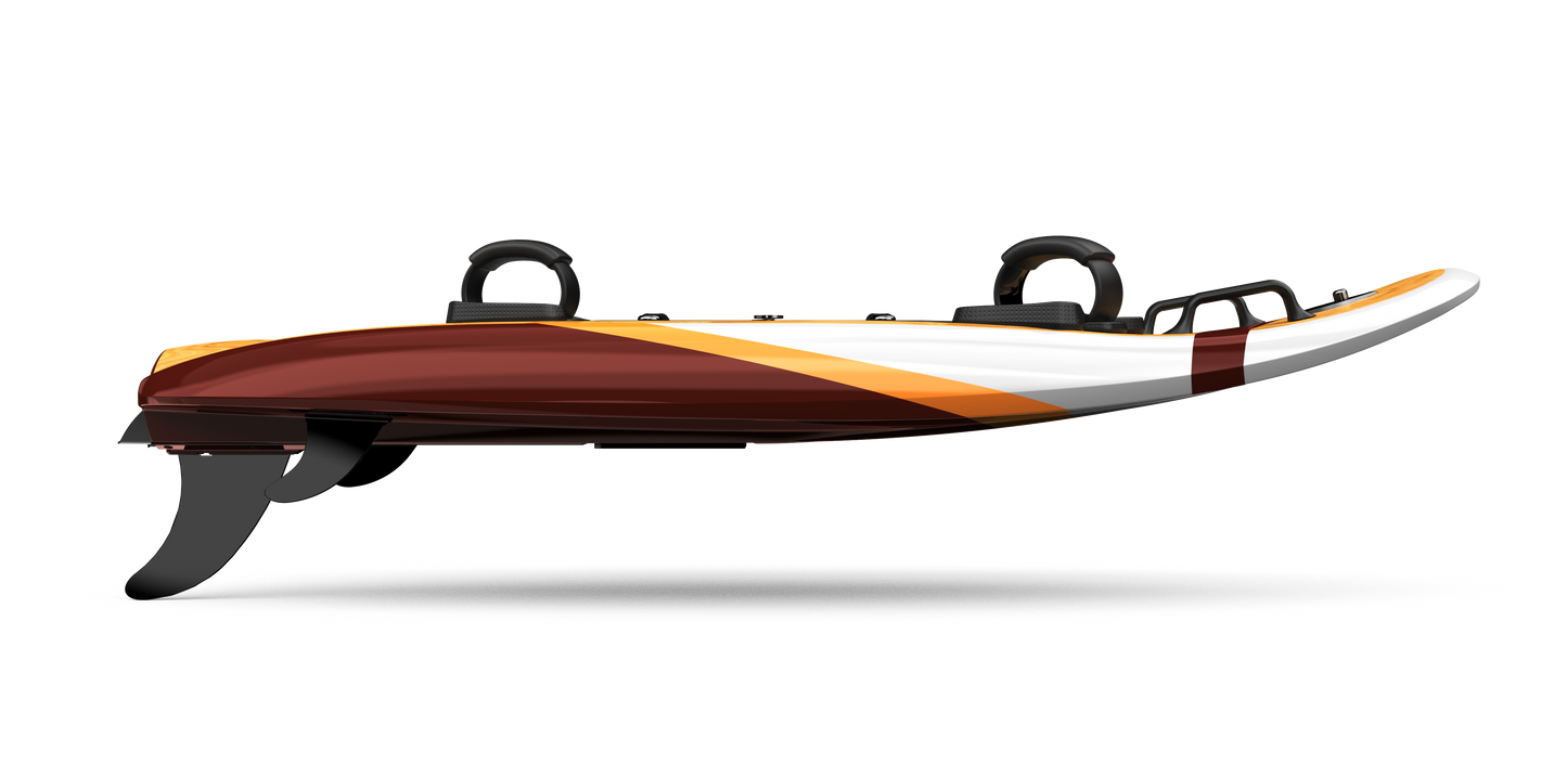 Fiber Glass Electric Surfboard FIG15 15KW 4.5KWH Max Speed 34mph Remote Control