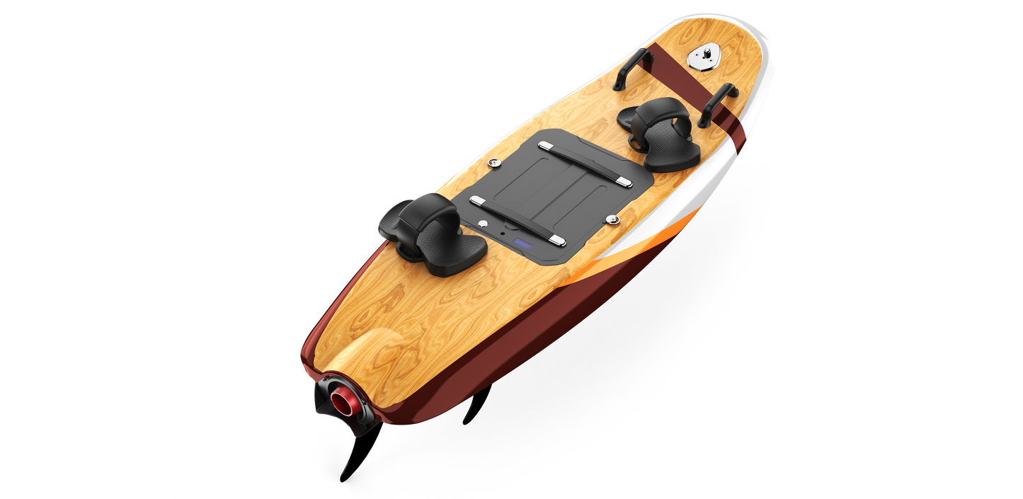Fiber Glass Electric Surfboard FIG15 15KW 4.5KWH Max Speed 34mph Remote Control
